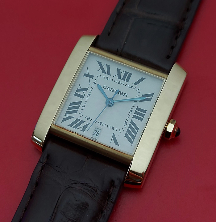 Cartier Tank Francaise 18K Yellow Gold Midsize Wristwatch Ref. W5000156